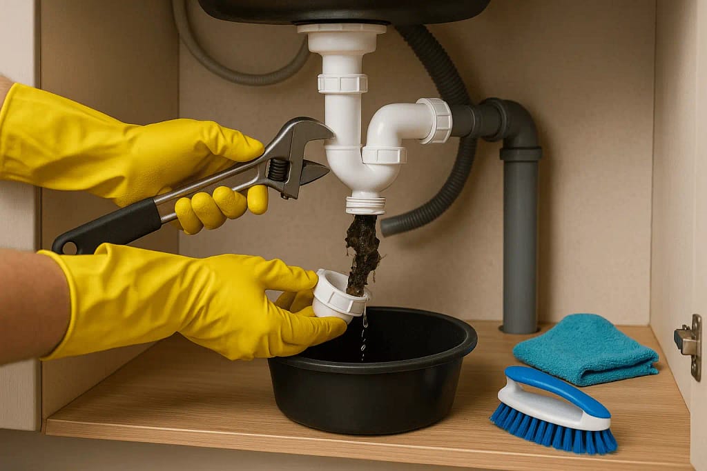 How to Clean Kitchen Sink Drain Pipe