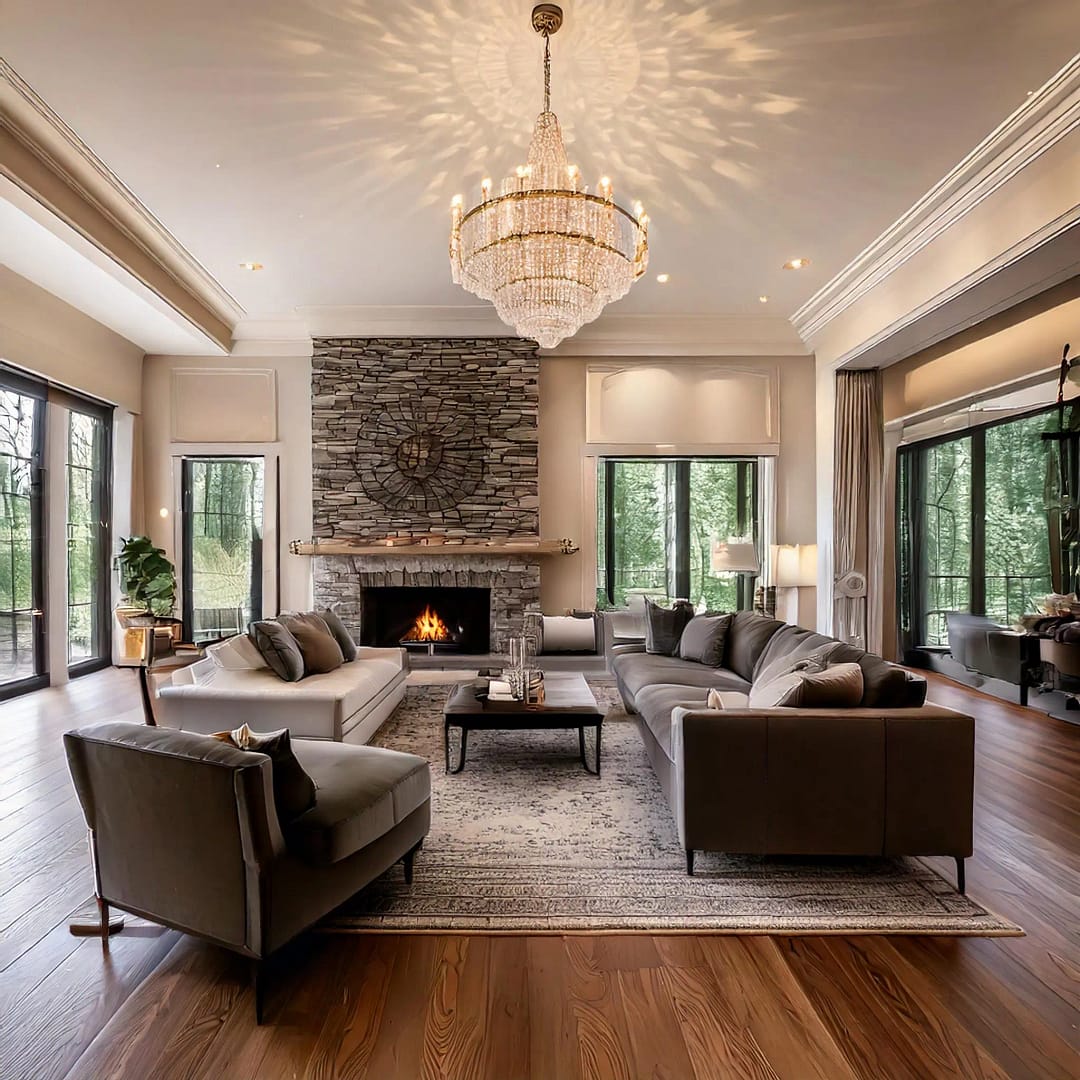 large living room ideas with fireplace