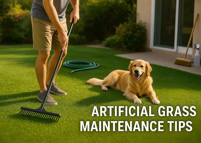 Artificial Grass Maintenance Tips to Keep Your Lawn Fresh All Year