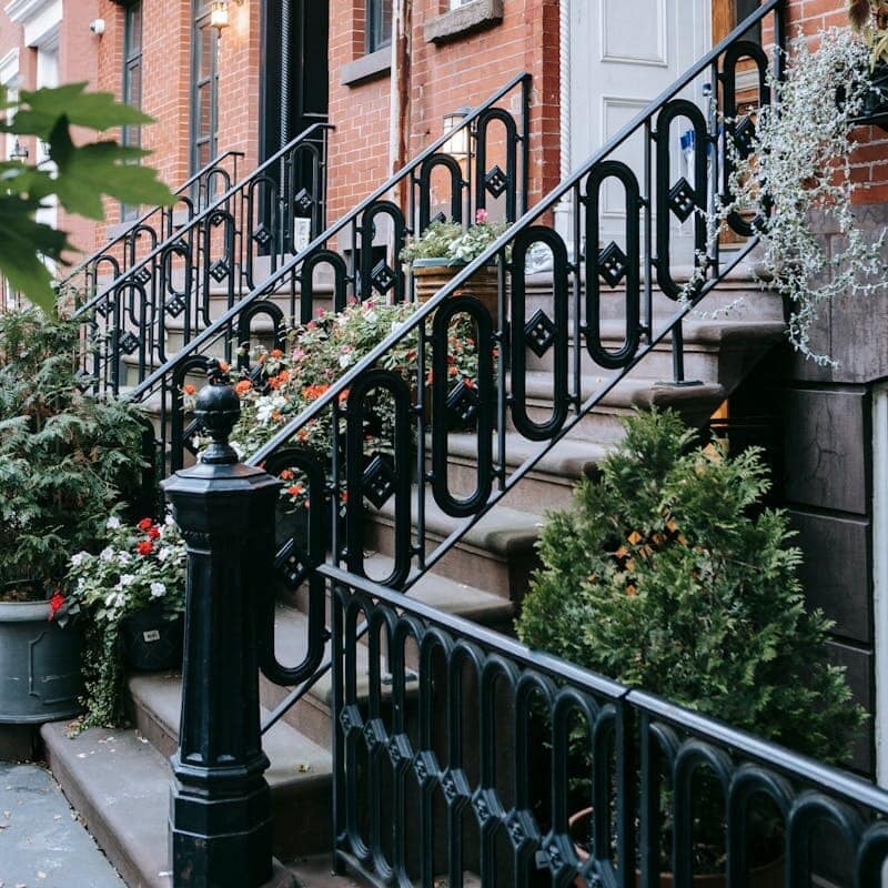 outdoor metal staircase design